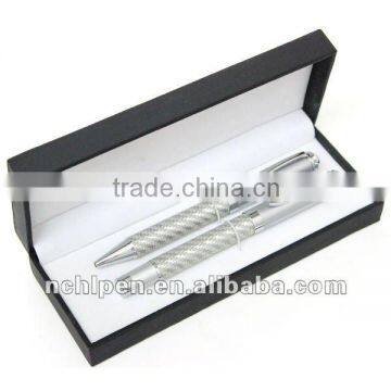 Carbon metal gift pen set with box