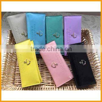 Promotional Colorful Women Envelope leather wallet/Purse