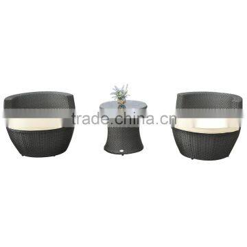 Outdoor Living Modern Garden Constitute Coffee Rattan Table Chair Set photo-4
