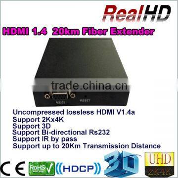 Best HD Video Audio 20Km IR HDMI Fiber Optic Extender Support 2kx4k video