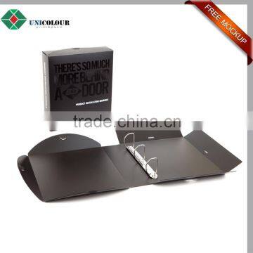 Custom Luxury Print Cardboard File Folder Metal Ring Binder Clips photo-4