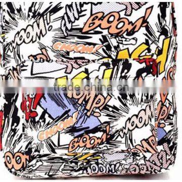 Hippie Facebook Canvas Backpacks Student School Bag Cartoon mc Print Rucksack Outdoor Travel Pack Graffit photo-4