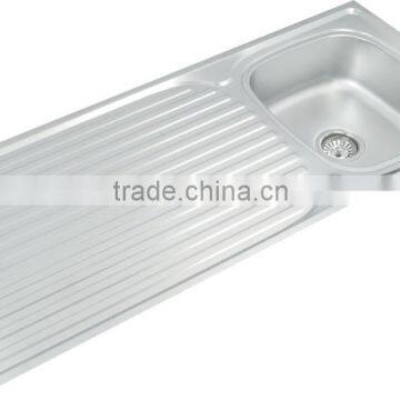 1200*535cm single bowl mat finish with rubber pad stainless steel sink