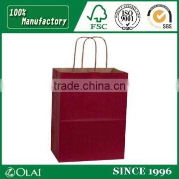 Recyclable Burgundy Shopping Paper Bag