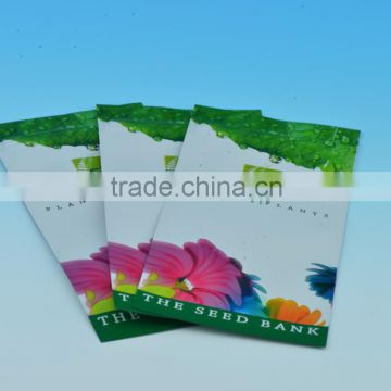 seeds package / seed packets /Laminated Eco Friendly Ziplock Seed Packets