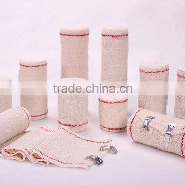 YD 02 Medical crepe elastic bandage unbleached(red line)