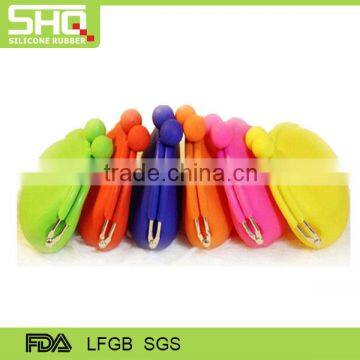 Popular round shape silicone coin bag