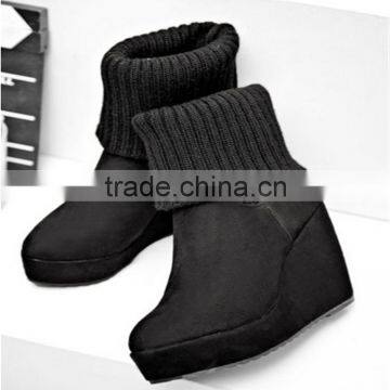 Snow Woman Wedge Hidden Heel Winter Snow Boots 12cm Wedge Heel Shoes photo-2