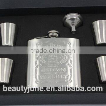 FDA High Quality Stainless Steel Hip Flask Set FLASK SET 2015 wedding gifts to guest