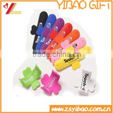 Silicone mobile phone holder, silicone card holder adhesive stand, printed own logo cell phone holder