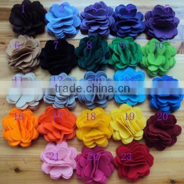 Non-woven felt hair flower