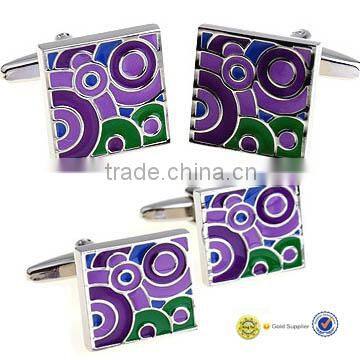 quality custom gold promotional manufacture enamel metal cufflinks