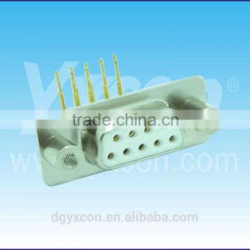 High current DR 9 pin female with Rivet round nut DB connector