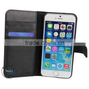 with your own logo cell phone case for iphone 6, for iphone 6 real leather case