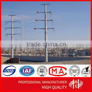 220KV HDG Transmission Steel Power Poles with cross arms                        
                                                Quality Choice