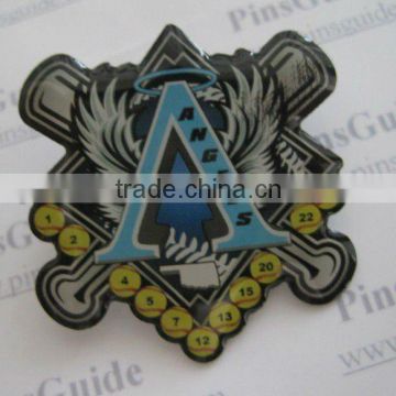 4C offset printing stainless iron lapel pin