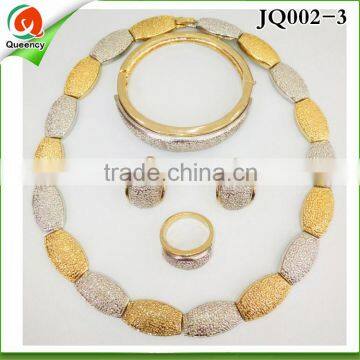 2016 new arrivals fashion ladies golden necklace set JQ002-3 gold