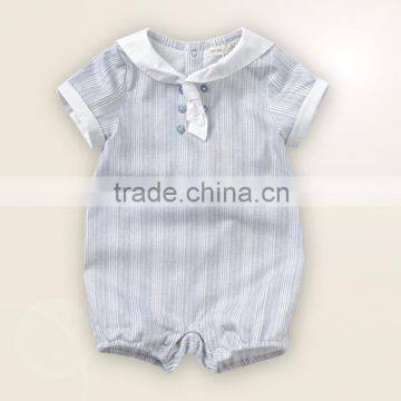 cute Yarn dyed short sleeve baby romper baby toddler clothing