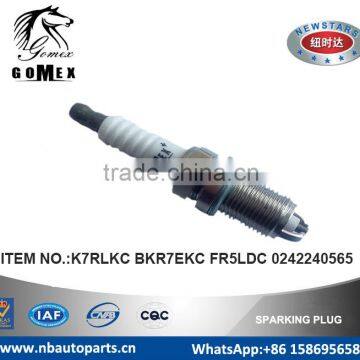 High Quality Auto Spark Plug K7RLKC BKR7EKC FR5LDC 0242240565 for SMART.