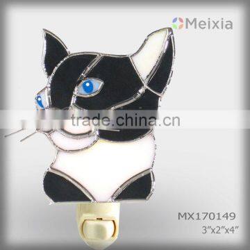 MX170149 stained glass cat night light for home decoration