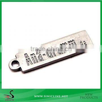 Sinicline Custom Engraved Metal Cloth Tags Brand Label