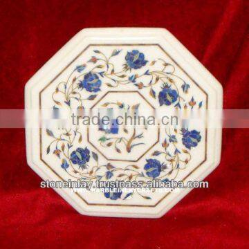 Marble Inlay Table Top Antique Pietra Dura Table Top