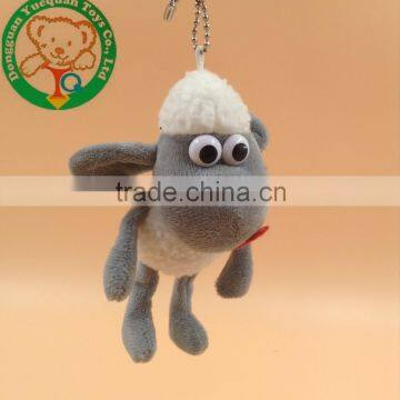 Small size lamb shaped keychain pendant plush toy for sale