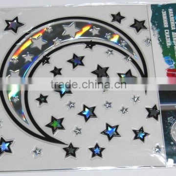 metallic silver wall sticker