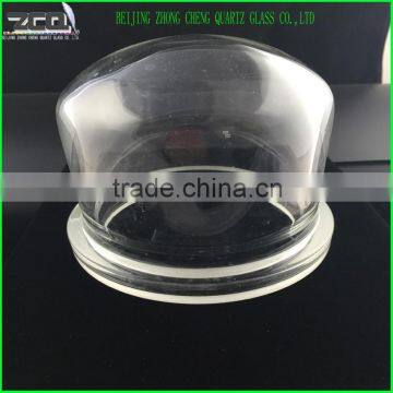 Quartz glass bell jar with flange