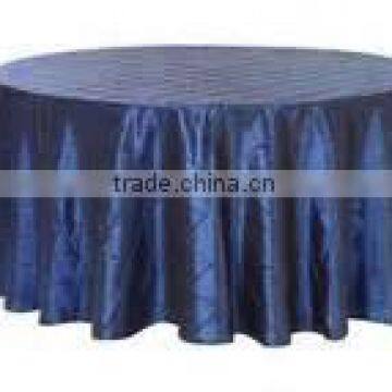 round pintuck taffeta table cloth/ wholesale pintuck taffeta table linen wedding decoration