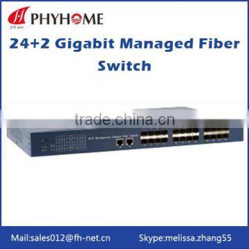 24+2 Gigabit Managed Fiber Switch