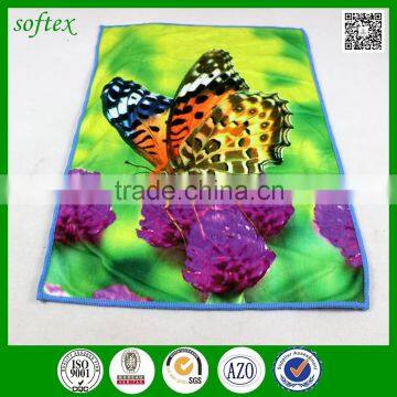 promotional items china custom printed microfiber 40x60cm floral tea towels