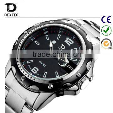 Men Luxury Brand 7147 Clock Reloj Relogio Masculino Military Quartz Watch Full Stainless Steel Men Wristwatch photo-3