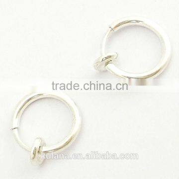 11mm Wide Spring Silver Fake Piercing on Nose Ring