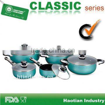 Aluminum 10pcs non stick coating cookware set