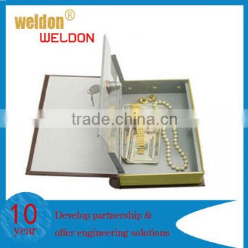 hardpaper cover metal book safe hiding values