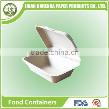 Disposable Bio-degradable 9 Inch 2-comp Food Container With Sugarcane Pulp. photo-5
