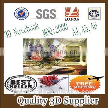 Guangzhou lifeng soft pvc cover 3D notebook