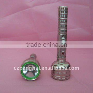 LED Chrome Metal Flashlight 2xAA battery
