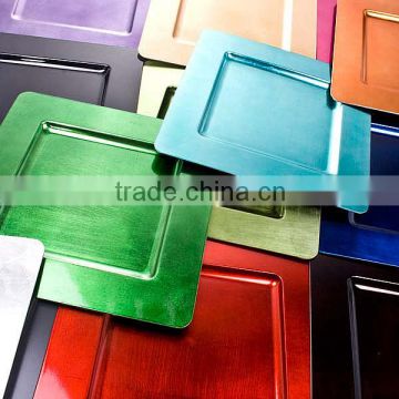 Colorful party decorative square plates