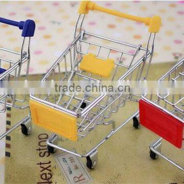 Mini Shopping Cart Trolley Supermarket Shopping Cart Model Metal Crafts Shopping Cart