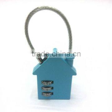 School Lovely Locker House Shaped Cable Combination Padlock photo-3