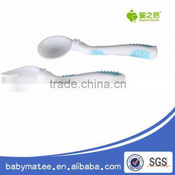 hot sale baby safety feeding plastic spoon and fork