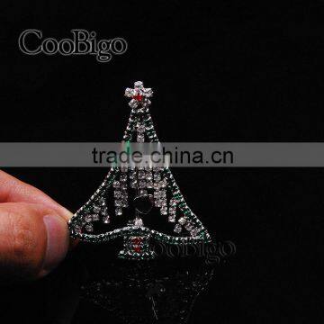 Fashion Jewelry Inlay Rhinestone Chain Welding Christmas Tree Pin Brooch Christmas Party Gift Promotion Apparel Accessories photo-3