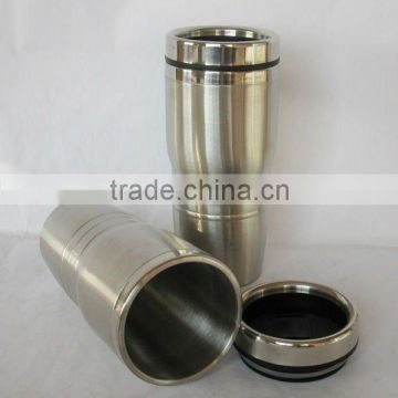 Stainless Steel Tumbler - Stainless Steel Ringed Tumbler promotional mugs