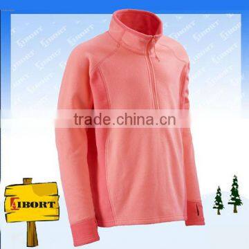 JHDM-1826-1 girls long sleeve zip neck pullover/hiking sweatshirts