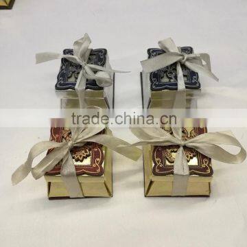 Factory Direct Sale Exquisite Arabic Stamping Wooden Candy Box/baby Carriage Favor Boxes photo-2