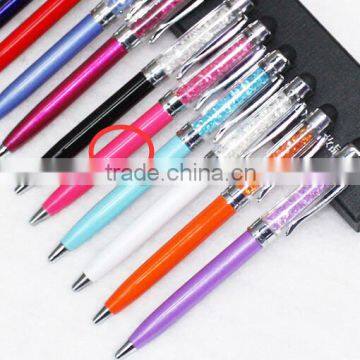 Crystal touch ball pen with different colors