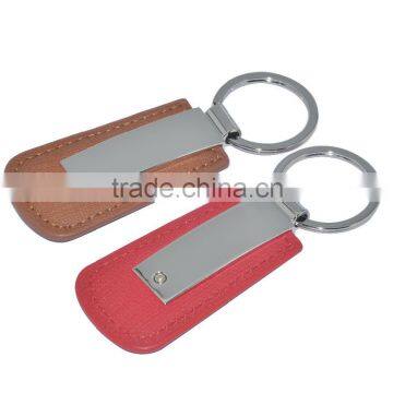 2016 exhibition Wholesale promotional handmade custom leather keychain