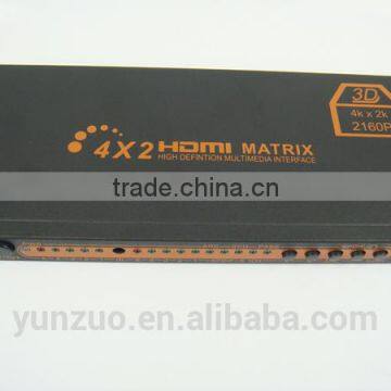 4x2 HDMI Matrix Switch with internal IR , Compliant with HDCP